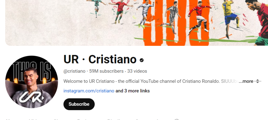 UR Cristiano Youtube Channel Live Subscriber Count